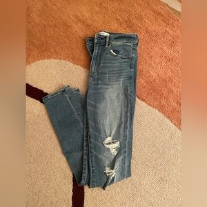 Abercrombie & Fitch Jeans Womens 2L/26 Blue Stretch Super Skinny Ankle High Rise